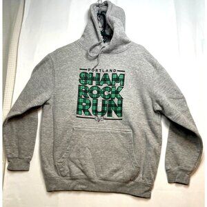Portland Shamrock Run 2019 hoodie sweater mens large long sleeve Lane 7 gray